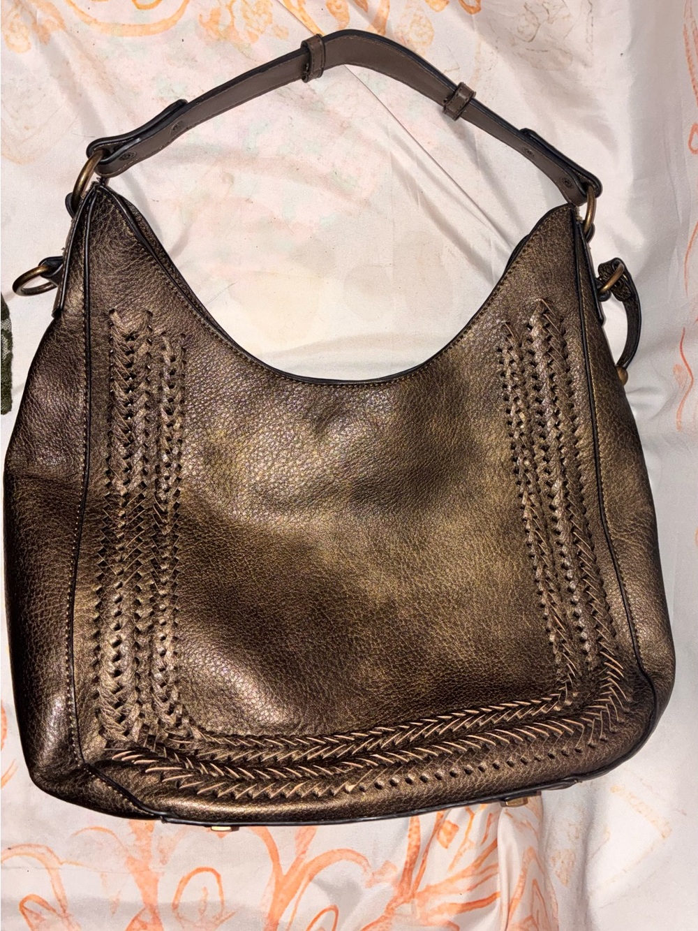 Women's Brown Braided Leather Hobo Bag